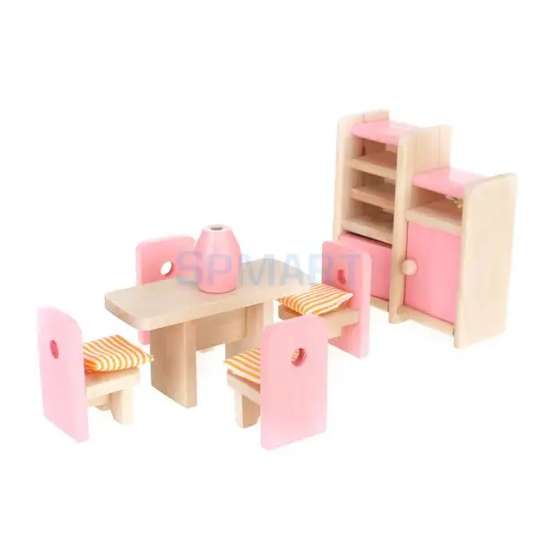 Best Quality Wooden Toy Dining Room Set Dollhouse Furniture Best Quality Wooden Toy Dining Room Set Dollhouse Furniture
