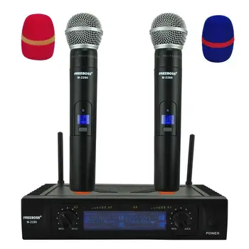 

M-2280 50M Distance 2 Channel Handheld Mic System Karaoke UHF Wireless Microphone (Brazil Sao Paulo stock no tax)