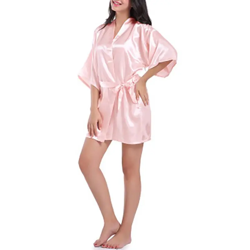 

Women's Bandage Open Front Solid Bronzing Sexy Bathrobe Pajama Women's Sleepwear Robes