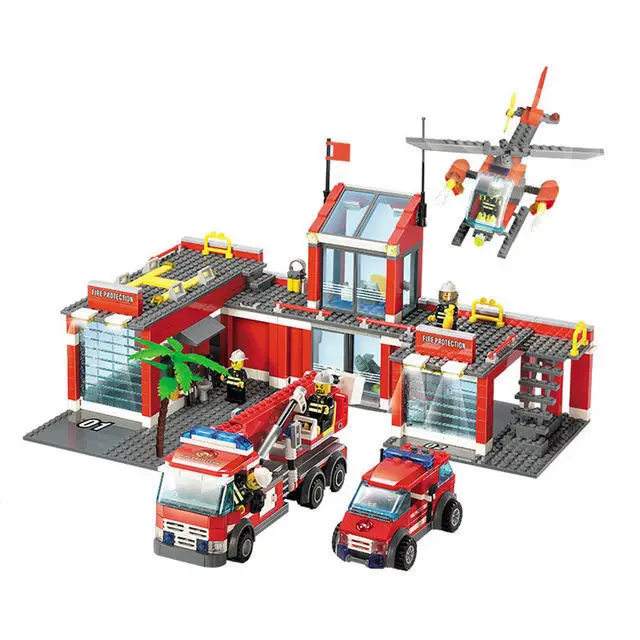

Kazi 774pcs City Fire Station Building Blocks DIY Educational Bricks Kids Toys Gifts