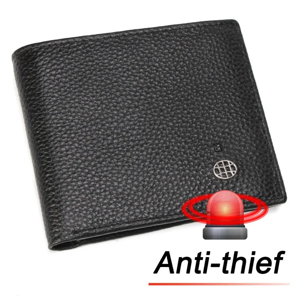 

Modoker 100% Genuine Leather Smart Wallet Anti-Thief Card Holders Bifold for Men Alarm Beep