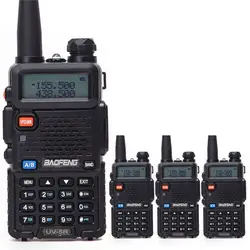4 шт./лот Baofeng UV-5R домофонных УКВ 136-174 МГц и UHF 400-520 MHz UV5R Dual Band Дисплей Walkie Talkie двухстороннее радио