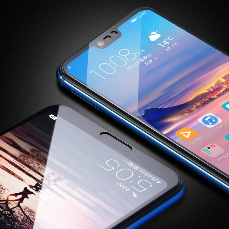 Закаленное стекло для Huawei P20 Pro Lite Nova 3e полное покрытие Honor 8 9 6A 7A 7C P Smart Защитная