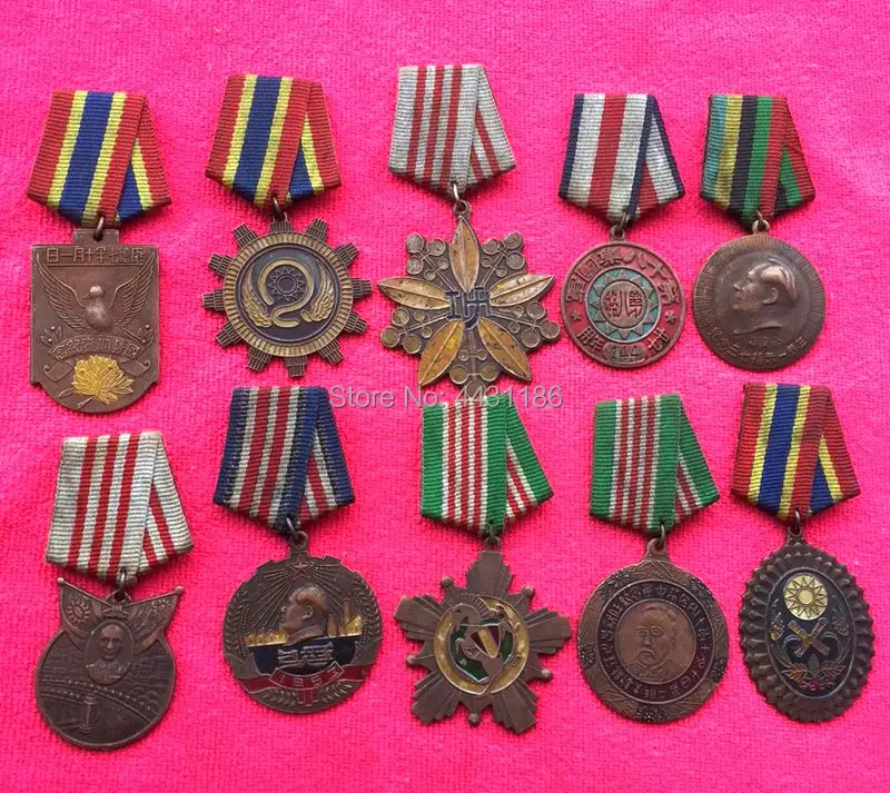 10 шт. старая коллекция китайская Военная памятная медаль разного времени значок