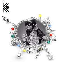 Принц символ любви панк Кулон гитара, фиолетовый дождь для мужчин и женщин аксессуары золото и серебро памяти принца браслет