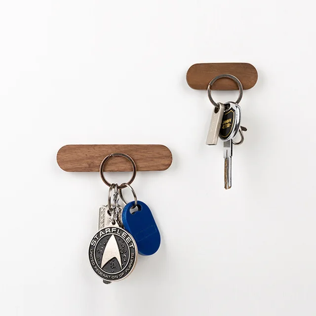 Magnetic Key Holder，Magnetic Key Rack Organizer Key Hooks with Adhesive Magnetic  Key Ring Holder for Wall Door - solid wood - AliExpress