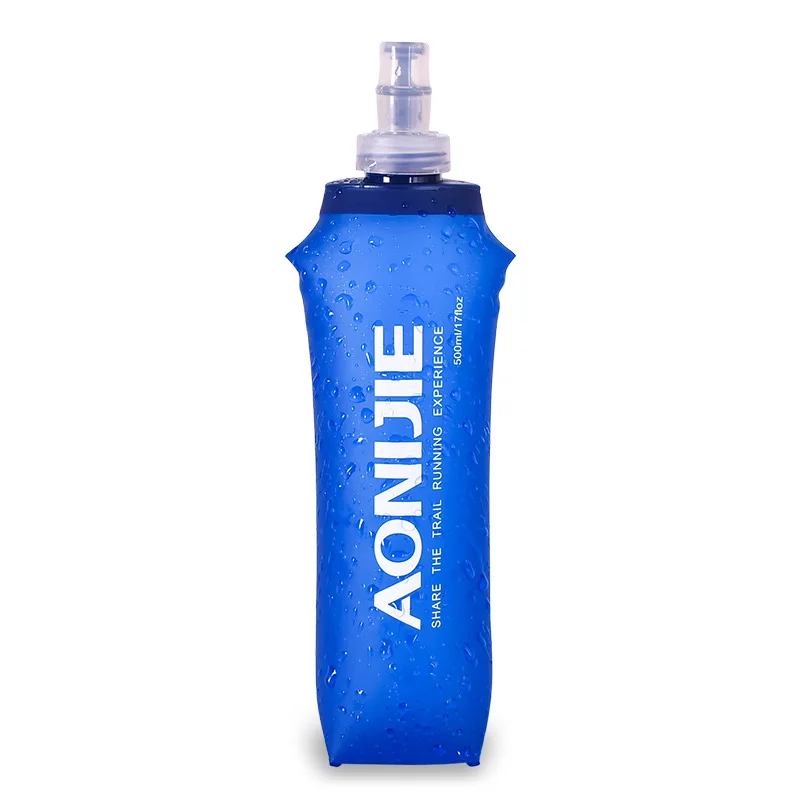 2017 New 170/250/ 500ml TPU Outdoor Foldable Water Bag Soft Flask Squeeze Portable for Sport Running Drinking Water Bottle Bags