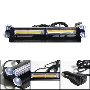 

36W COB LED Car Emergency Hazard Warning Windshield Dash Strobe Light Blue Amber Yellow