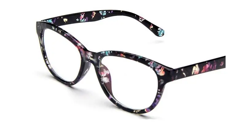Женские очки, полная оправа, фирменный дизайн, Леопардовый принт, очки для компьютера, УФ очки, женские очки, глаза Gafas Oculos D5 - Цвет оправы: Black flowers