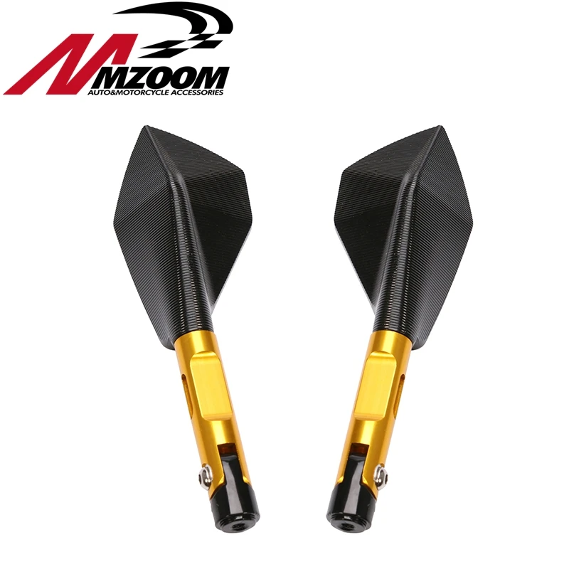 

Free Shipping MZOOM - New Aluminum CNC Motorcycle Short Rearview Side mirror For YAMAHA YZF R1 R6