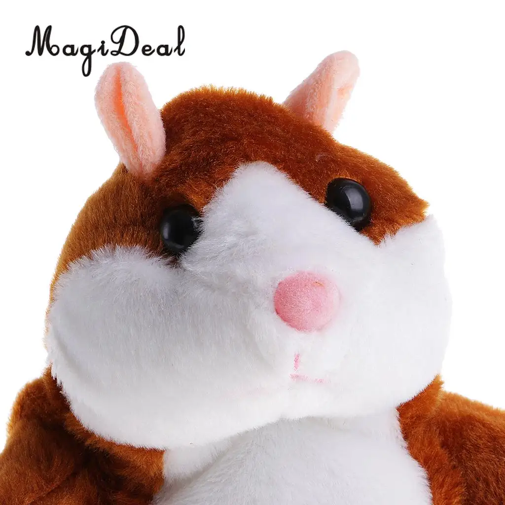 MagiDeal Cute Talking Walking Singing Hamster Mouse Pet Plush Toy Sound Mimic Recorder for Children Baby Kids Toy Gift