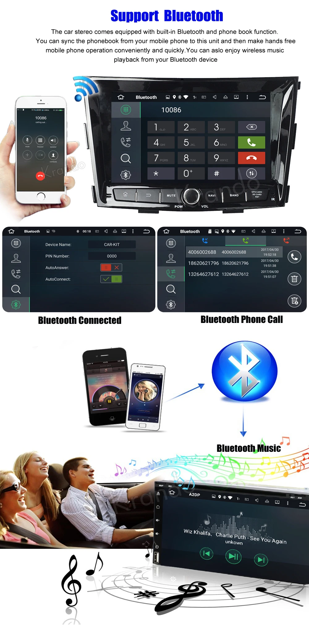 Excellent Krando 8" Android 8.0 car audio radio navigation multimedia system for Ssangyong Tivoli Tivolan 2015+ gps dvd player DAB+ 4