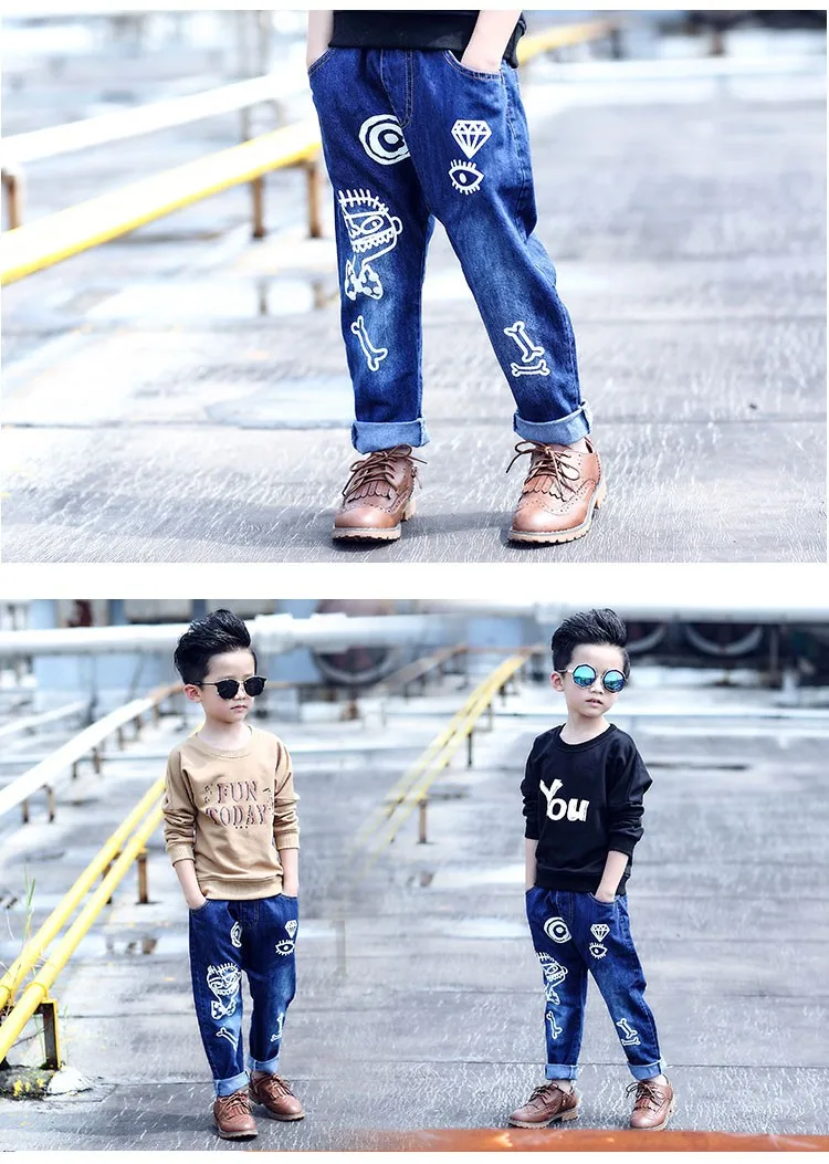 high quality fashion 2017 children jeans for boys kids scrawl pattern denim pants clothing children baby little big boy jeans clothes 6 7 8 9 10 11 12 13 14 15 16 years old (22)