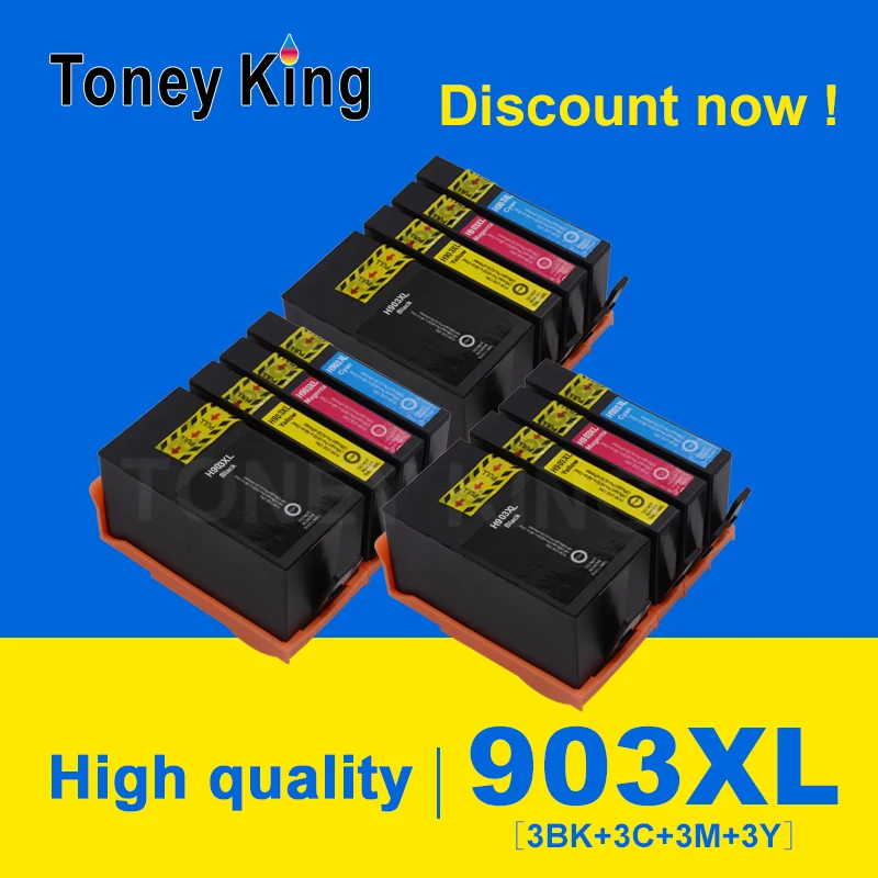 4 цветные струйные картриджи для HP 903 907 Officejet Pro 6965 6966 6968 6970 6971 все в одном
