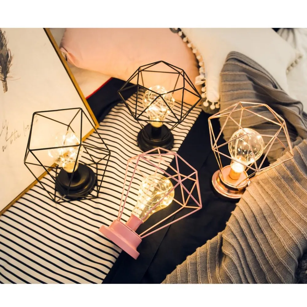 

Diamond table lamp USB desk lamp diamond shape bedside table lamp for bedroom living room