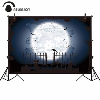 Allenjoy ビニール写真スタジオの背景蒋介石ムン雪ハロウィン古代背景 fotografia 写真紙 photocall