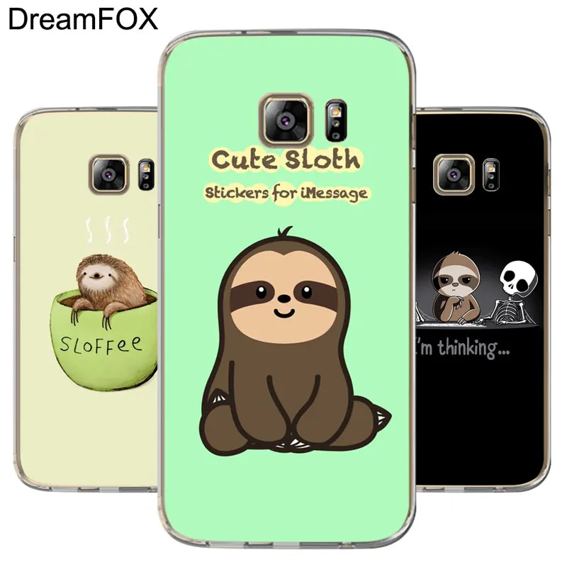 DREAMFOX M445 милый Ленивец Мягкий ТПУ силиконовый чехол для samsung Galaxy Note S 6 7 8 9 10 10e 11 11e Lite