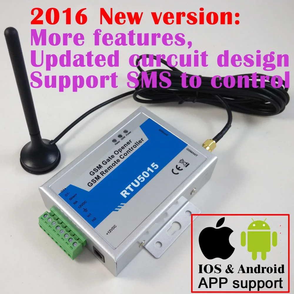 freeship Up to 999 Authorized number GSM Gate Door Opener Operator RTU5015 No power adpapter inside package with app support