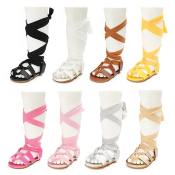 

Summer fashion, newborn infant, toddler girl, gladiator bandage, Roman rubber soles
