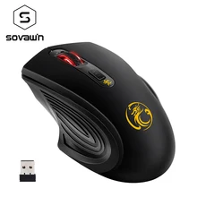 Sovawin 2,4 ГГц Беспроводная мышь 1600 dpi энергосберегающая эргономичная 4 кнопки оптическая мышь для ноутбука ПК Игровые мыши Usb приемник