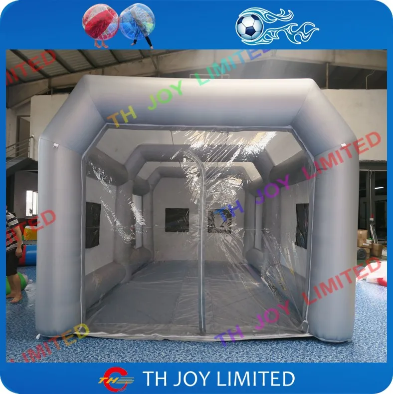 Gray inflatable spray booth commercial large portable car washing tent
