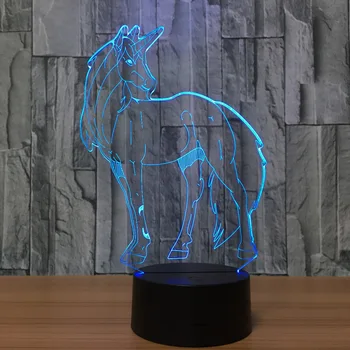 

Unicorn 3D lights 7 color touch led lights new strange products night light 641