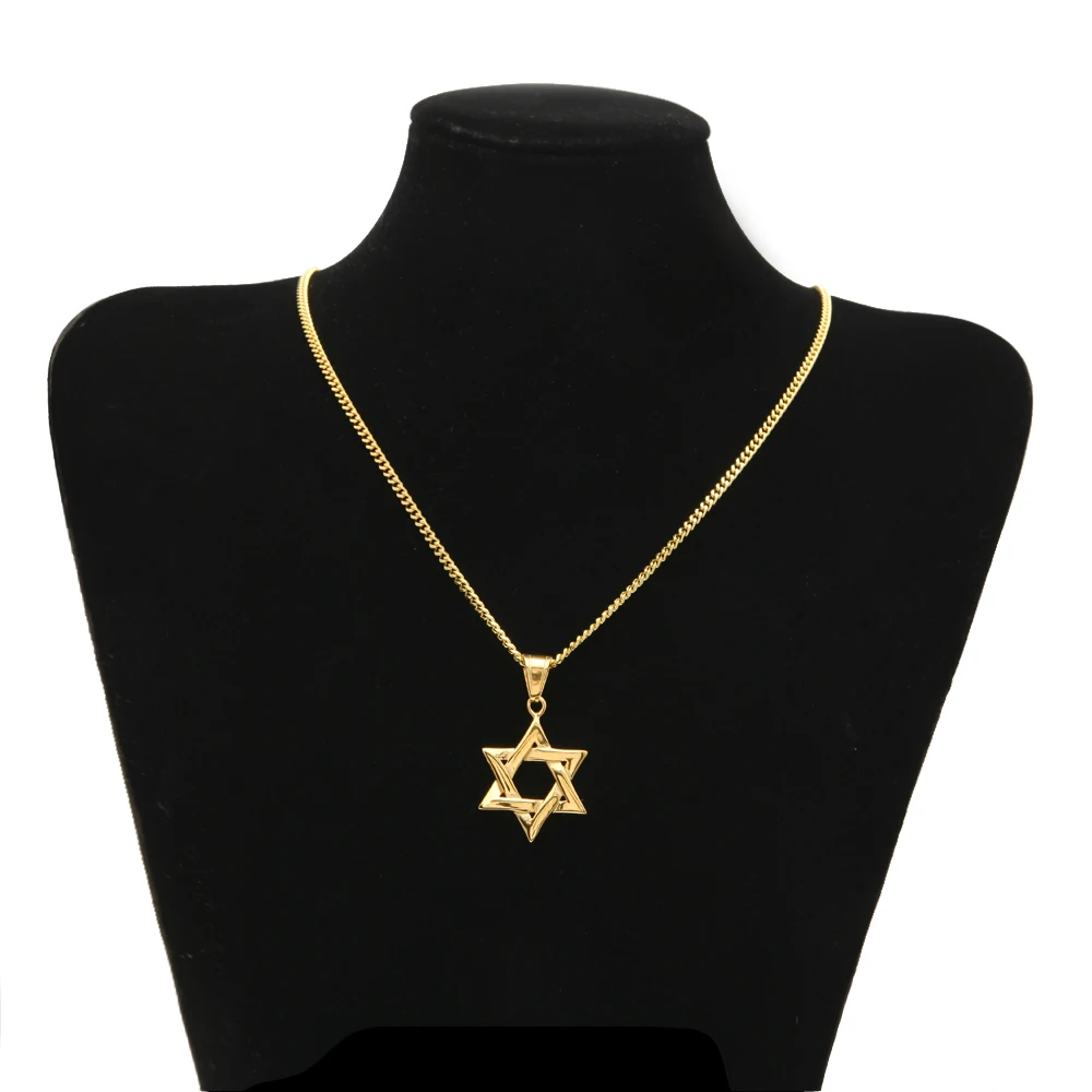 Еврейские ювелирные изделия Magen Звезда Давида кулон ожерелье женщины мужчины
