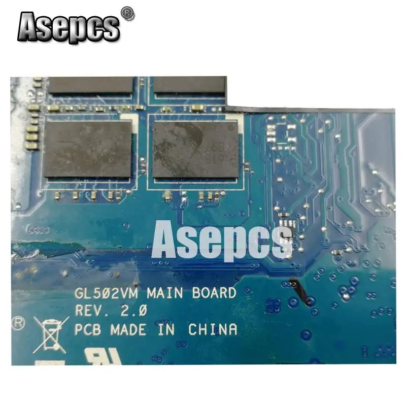 Asepcs I5-6300HQ GL502VM материнская плата 8 ГБ ОЗУ GTX1060M/3 ГБ для ASUS GL502 GL502V GL502VM GL502VML материнская плата для ноутбука