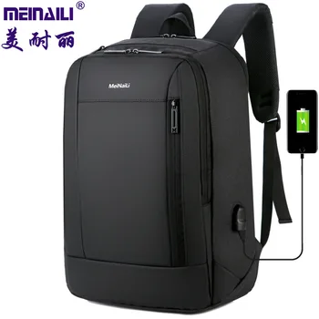 

Waterproof 15.6-inch laptop backpack large capacity unisex slim travel business trip USB charging business bag