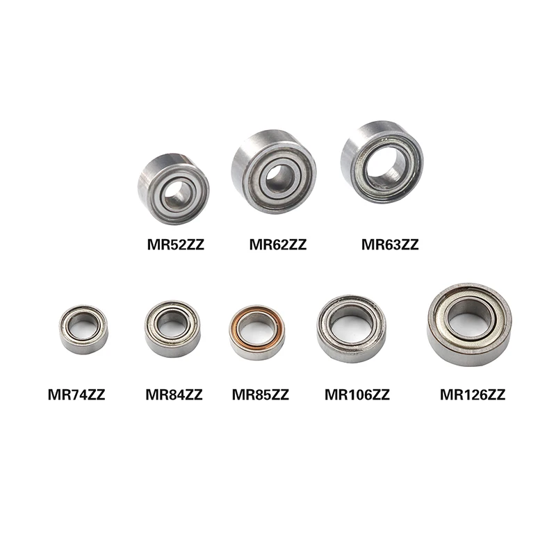 

10Pcs MR Series Miniature Model Bearing Metal Shielded Ball Bearings MR52ZZ/MR62ZZ/MR63ZZ/MR74ZZ/MR84ZZ /MR85ZZ/MR106ZZ/MR126ZZ