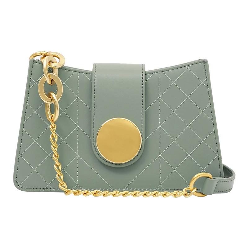 

Gebuine leather shoulder bag design leather handbags Matcha green embroidery thread chain bag new Messenger bag GN-SB-zpnbxk