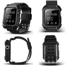 TPU Rubber Watchband with Protective Case for 40/44/38/42mm for Apple Watch Band Wrist Strap Bracelet with Frame Black Red White