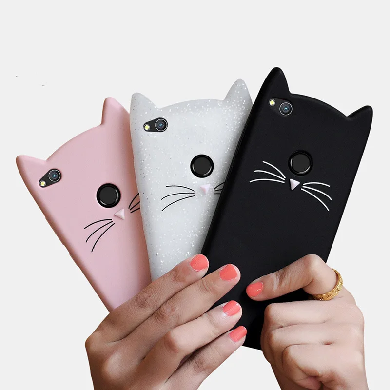 

3D cute Glitter Beard cat ears case For Huawei P Smart Nova 2 Plus P10 P9 P8 Plus Lite Mate 9 8 7 Honor V9 V8 8 9 4A 4C 5C Cover