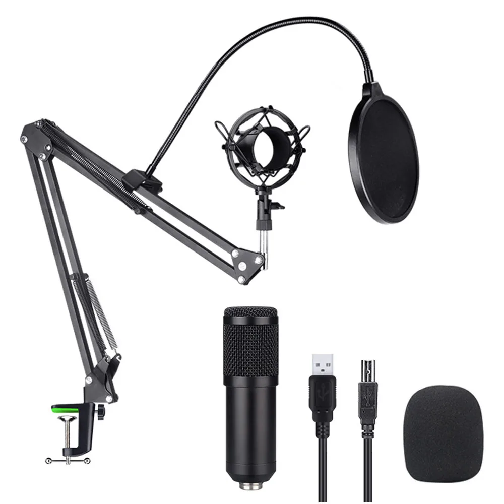 

UM800 Condenser USB Microphone Kit Professional Podcast Microfono Cardioid Studio PC Computer Mic For YouTube Gaming Recording