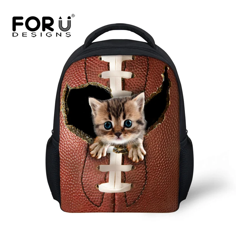 Forudesigns/Для девочек школьные сумки для детей мальчиков японская школьная сумка, каваи милый кот Печать Дети Рюкзак