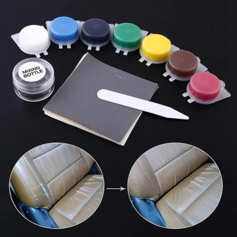 New Liquid Skin Leather Auto Car Seat Sofa Coats Holes Scratch Cracks Rips No Heat Leather Vinyl Repair Kit Repair Tool