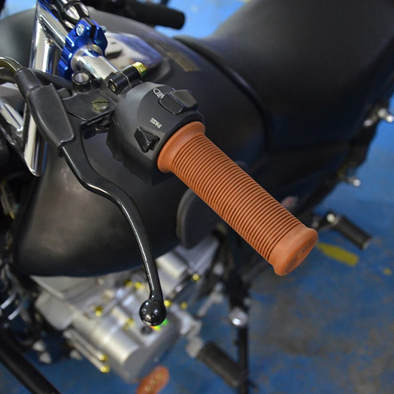 

Vintage Motorcycle Grip 22mm Brown Black Handlebar Hand Grip and Bar Ends for KTM 300EXC / XC / XC-W 06-11 yamaha TTR250 93-11