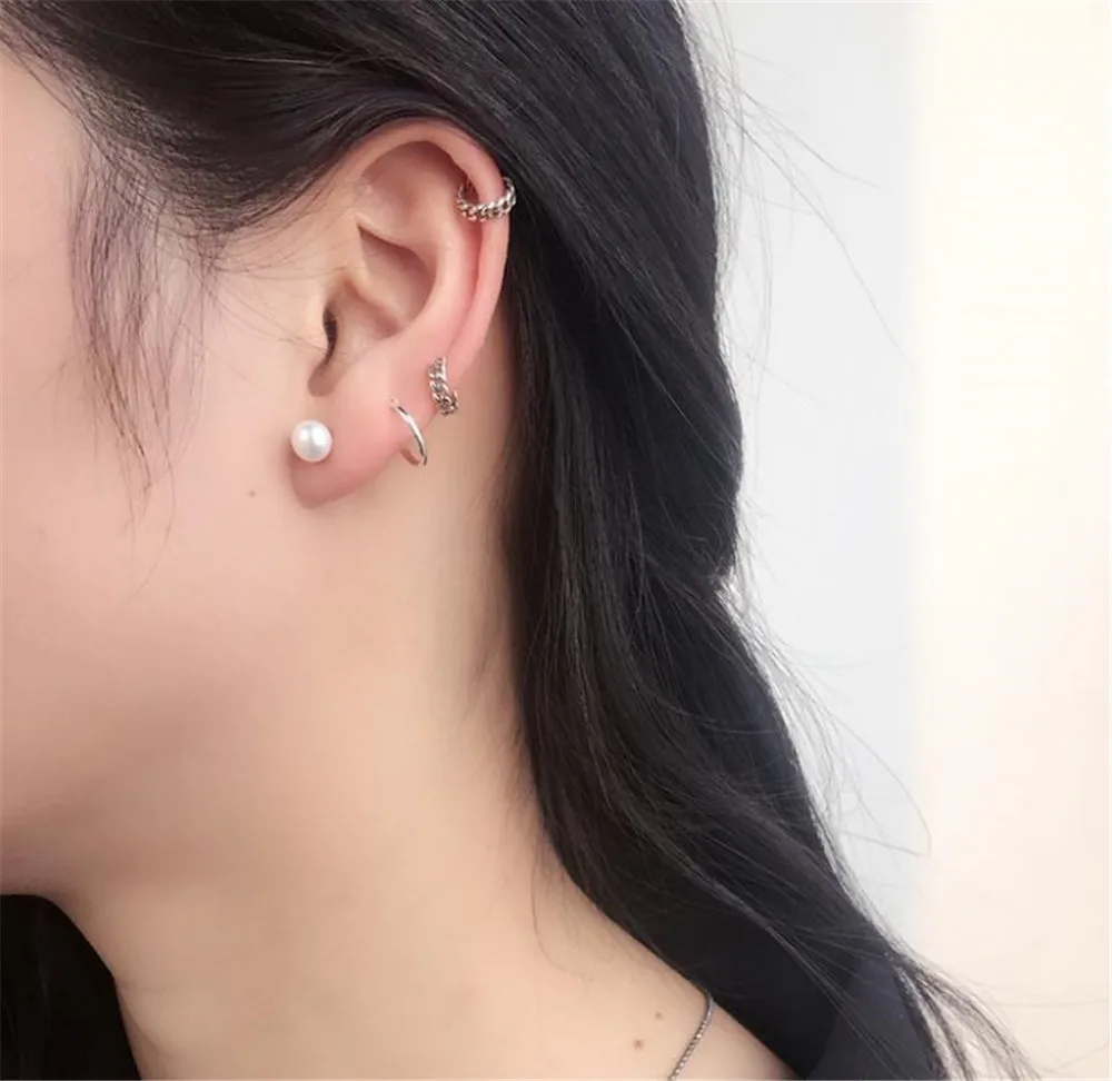 

2019 YKNRBPH Hight Quality S925 Sterling Tai Silver Clip Earring Fashion Girl Without Piercing Earings Jewelry