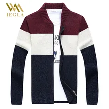 Кардиган Для мужчин свитер мужской зима Повседневное Рождество одноцветное Вышивка молния спереди с длинным рукавом вязаный толстый плюс Размеры теплые Свитеры для женщин