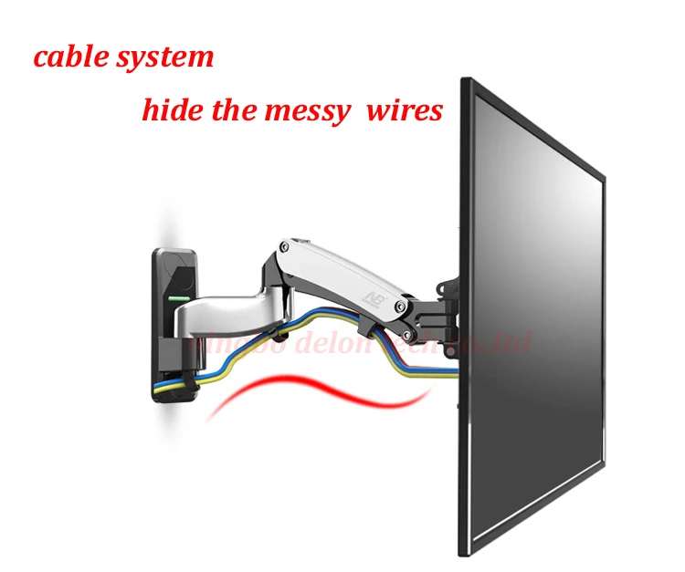 NB F500 воздушный пресс газовая пружина двойной длинный arm50-6" 14-23 кг полный движения монитор Настенный кронштейн жк плазменный ТВ крепление ЖК-держатель Поддержка