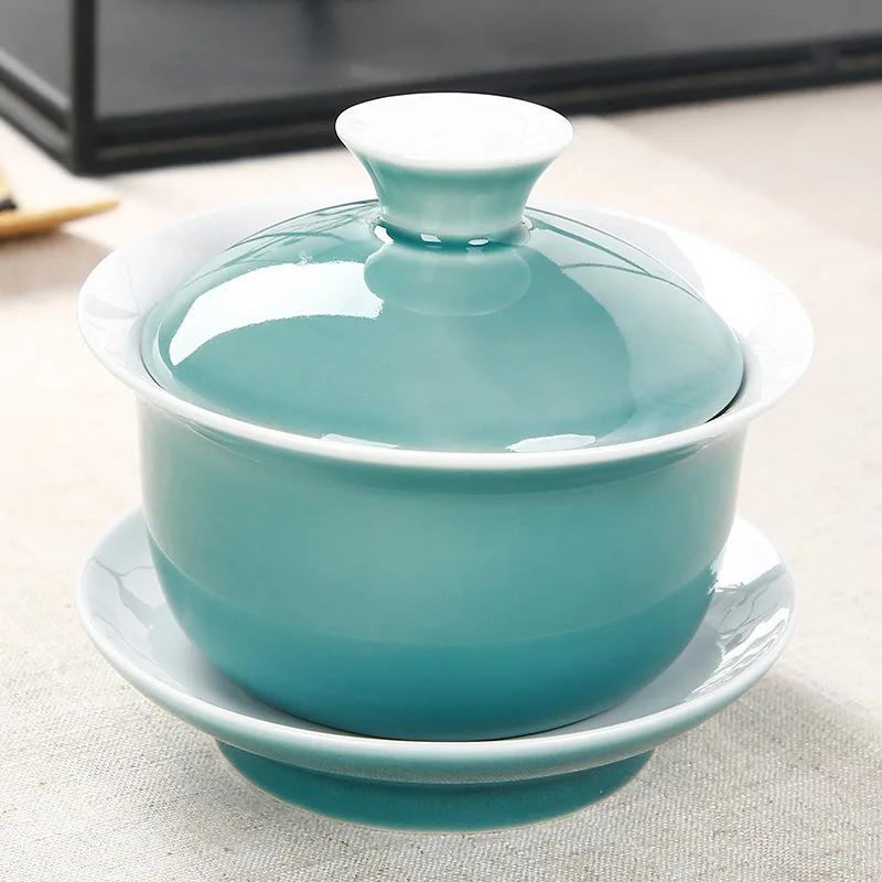 Индиго глазурь керамическая чашка для чая, голубой gaiwan чайный фарфоровый горшок набор чайник для путешествий ручная роспись красная чаша чайный набор 150 мл