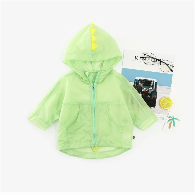 Детская одежда для защиты от солнца; летняя мягкая и удобная куртка на молнии с капюшоном и длинными рукавами для путешествий