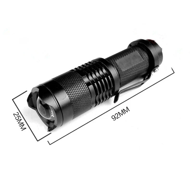 

HOT Mini Zoom Electric Torch Outdoor Lighting Portable Flashlight Third Gear Adjust NDS66