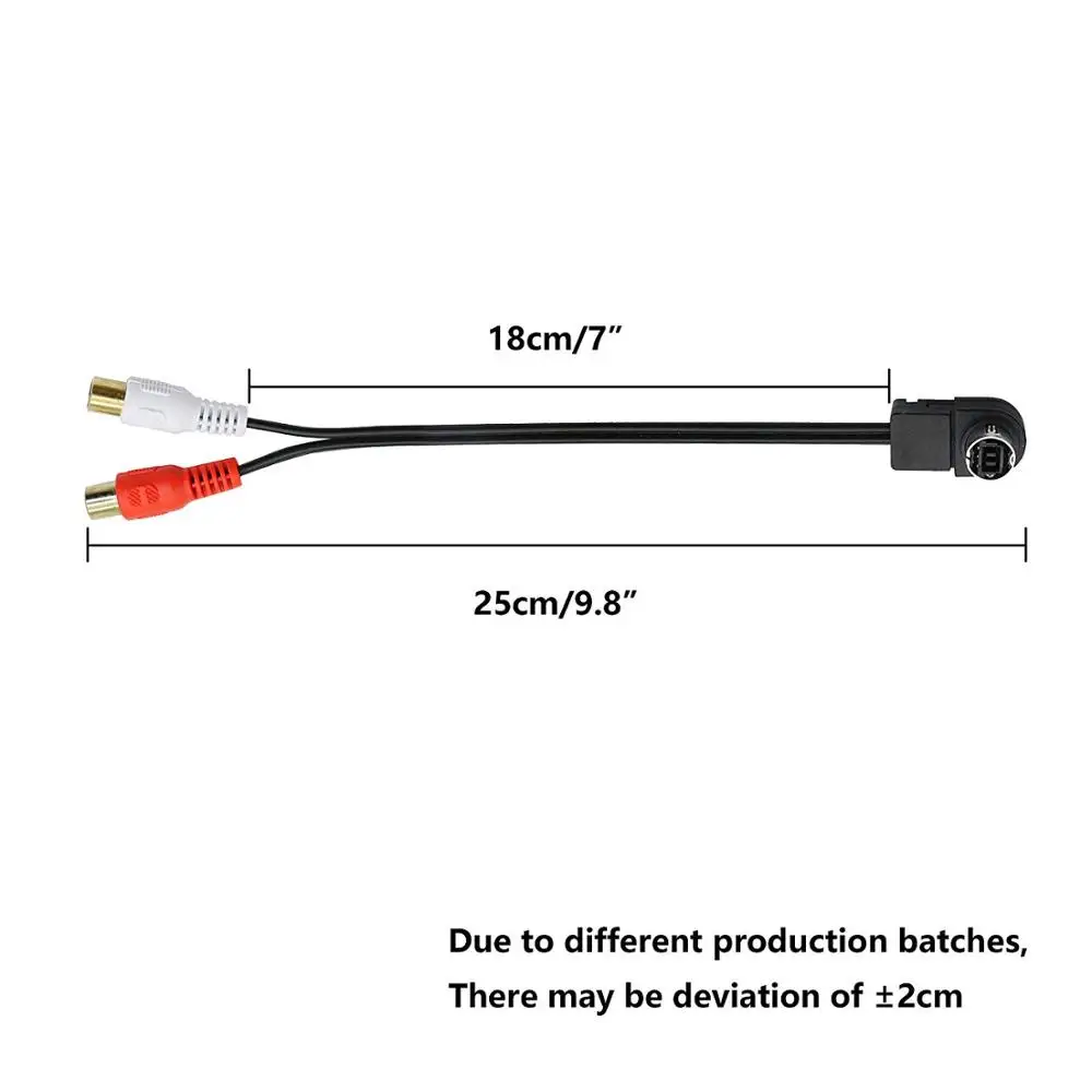 2 RCA для аудиокабеля с разъемом типа "Мама" KCA-121B для Alpine стерео с интерфейсом Ai-NET