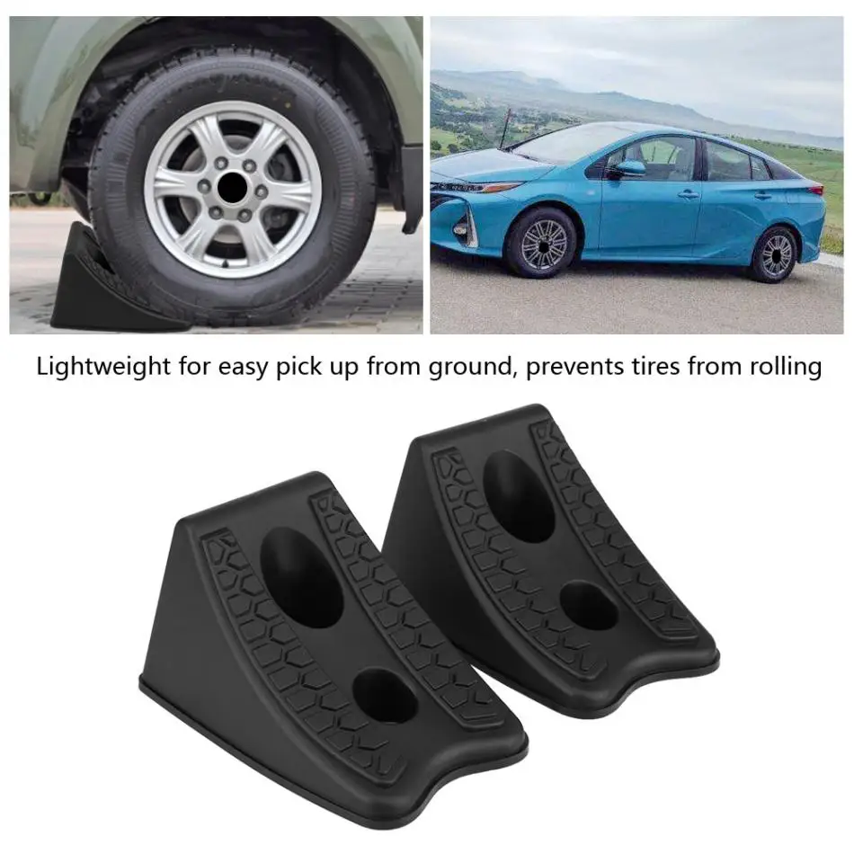 Slip Stopper Samfox Wheel Chock Car Bloque antideslizante Neum/ático Slip Stopper Alineaci/ón de Ruedas Bloque de soporte del Neum/ático Pad 2Pcs