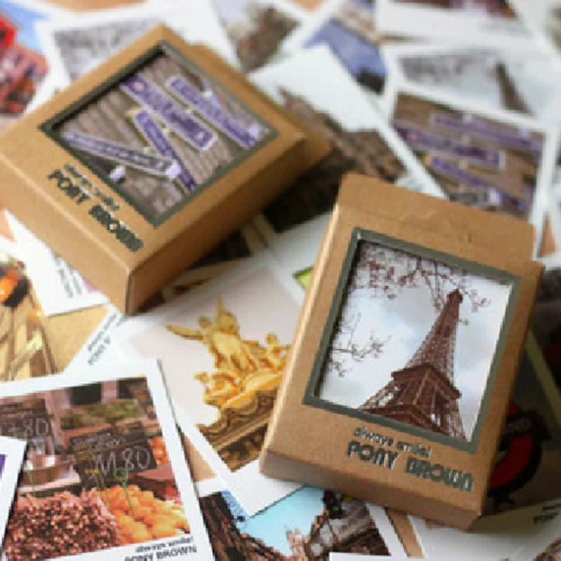 

40 Pcs/pack Cute Retro Lomo Europe Mini Greeting Card Postcard Birthday Letter Envelope Gift Card Message Card Stationery