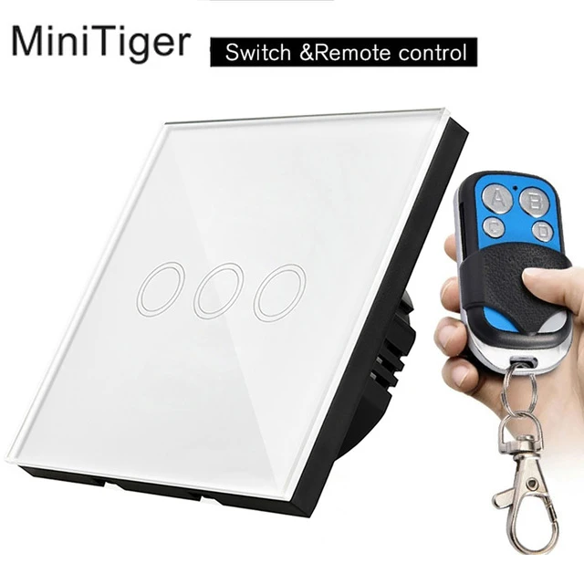 Minitiger Eu Standard Wireless Remote Control 3 Gang Touch