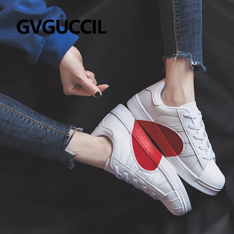 

Skateboarding Ladies sneakers shoes Genuine Wild Pantshoes Round Toe Bling High quality fabric 2019 New