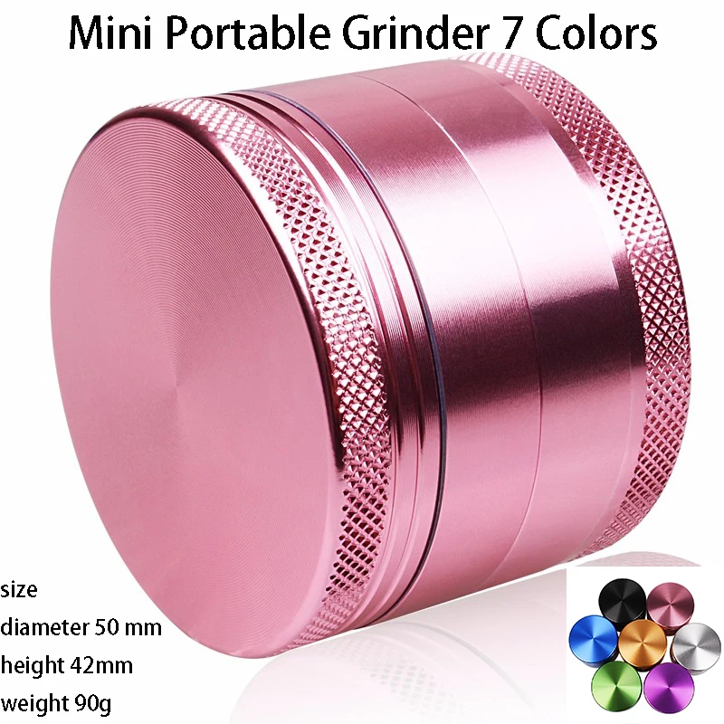 

4Part Aluminium Metal Herb Spice Pollinator Grinder Tobacco Smoke Grinder Cachimba Metal Weed crusher hand muller shredder