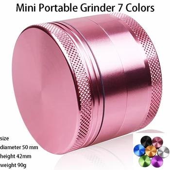 

4Part Aluminium Metal Herb Spice Pollinator Grinder Tobacco Smoke Grinder Cachimba Metal crusher hand muller shredder